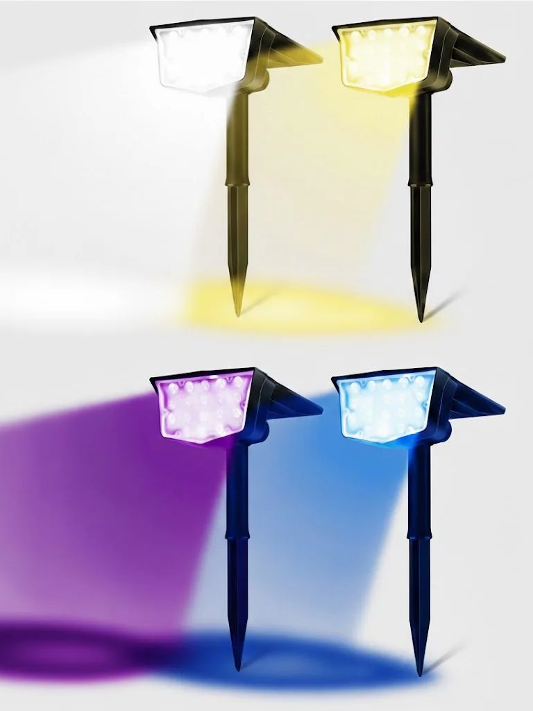 2Pcs Solar Outdoor Spot Lights - Outdoor Lighting Spotlight ulasan dan harga