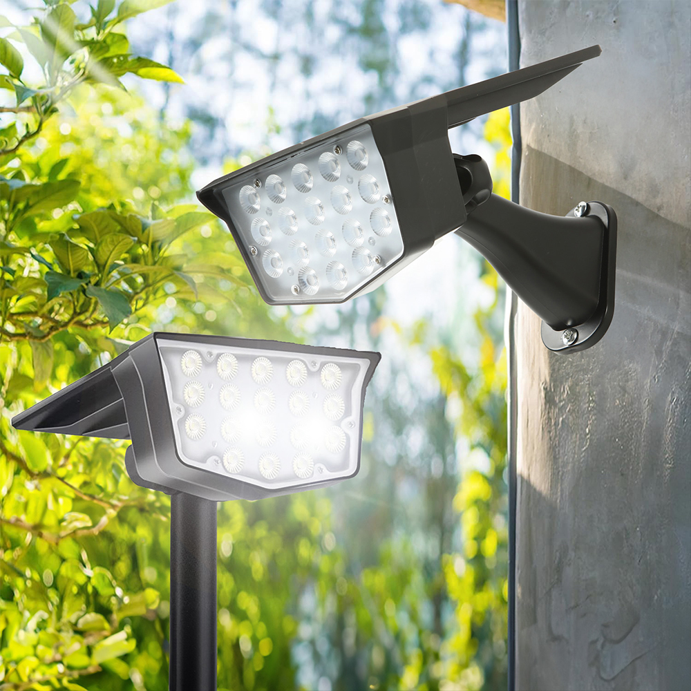 2Pcs Solar Outdoor Spot Lights - Outdoor Lighting Spotlight ulasan dan harga