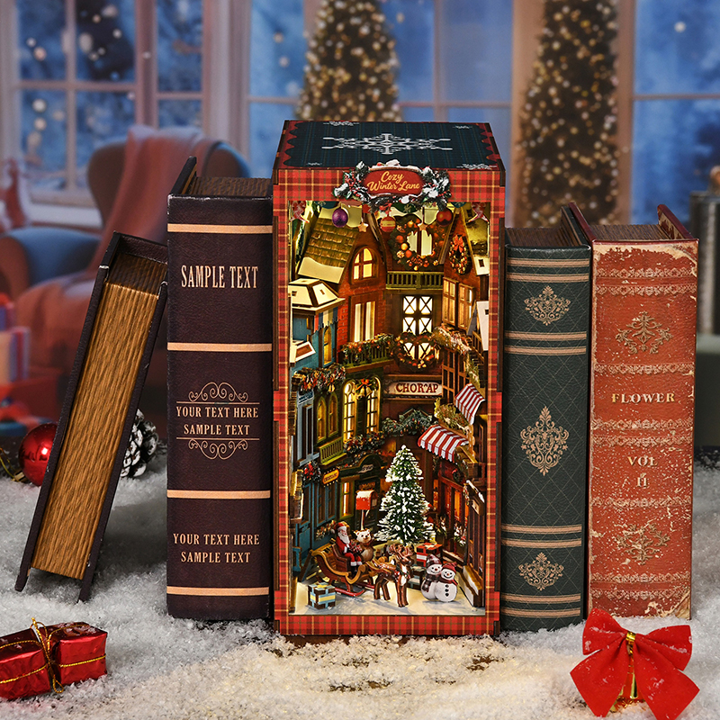NEW DIY Book Nook Wooden Minia - Outdoor Lighting Xmas ulasan dan harga