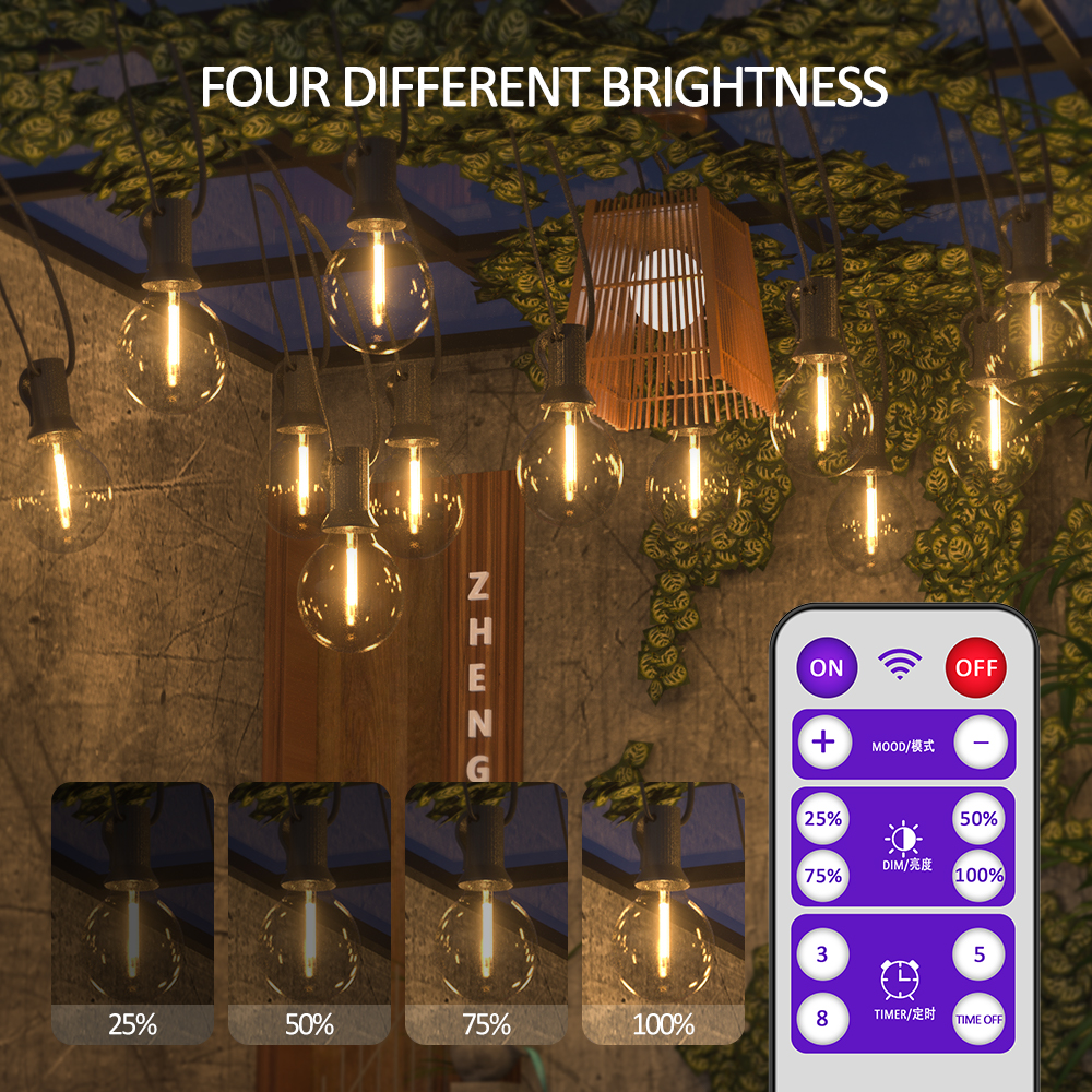 Solar String Lights Outdoor G4 - String Light Bistro ulasan dan harga