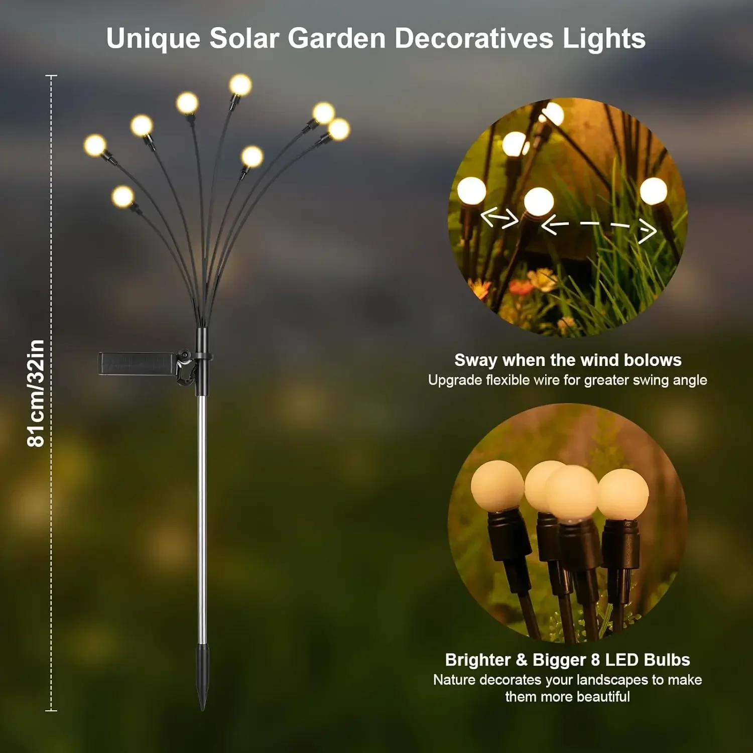 Solar Garden Lights 12 Pack 96 - Outdoor Lighting Unique ulasan dan harga
