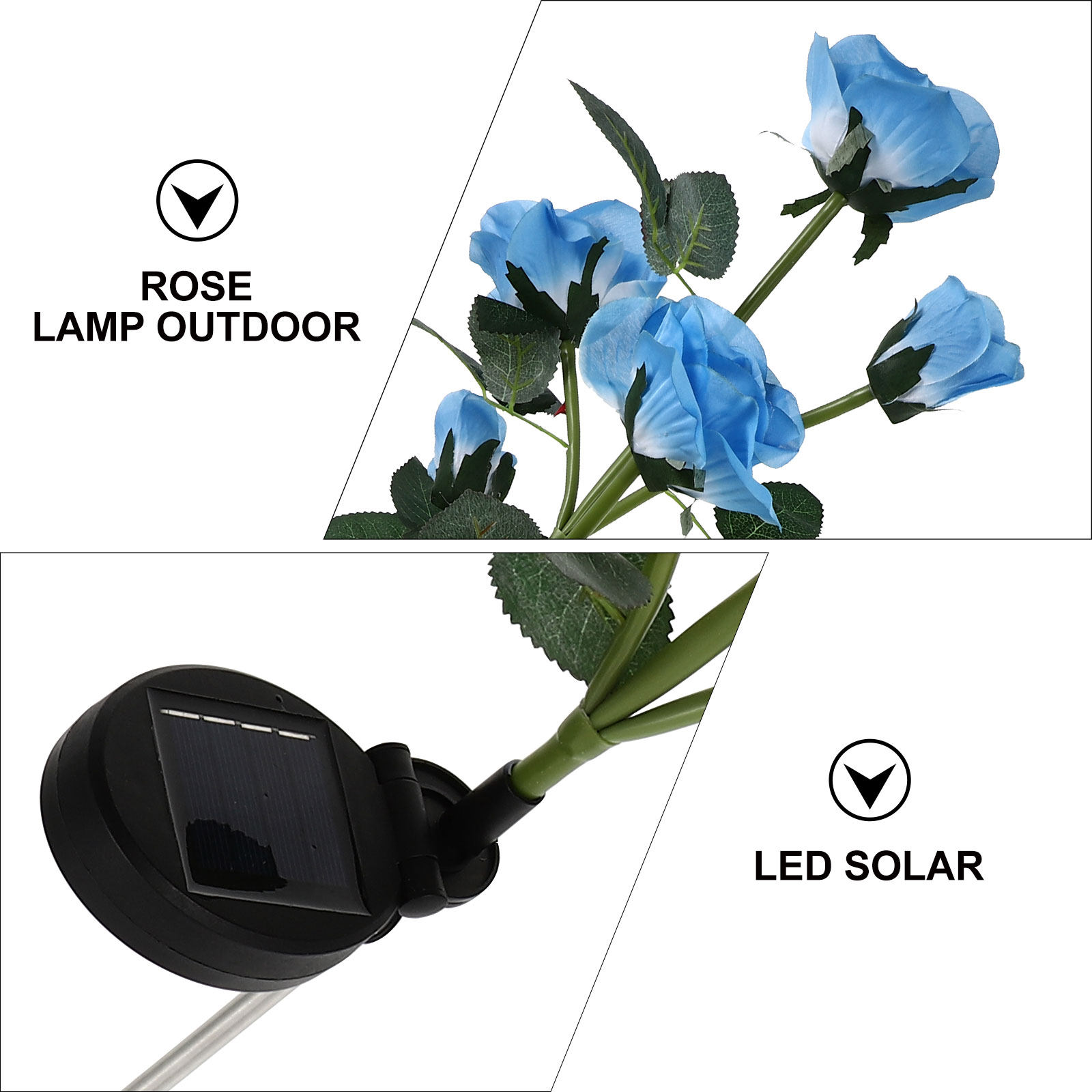 1Pcs Rose Garden Solar Lamp Wa - Outdoor Lighting Yard Decoration ulasan dan harga