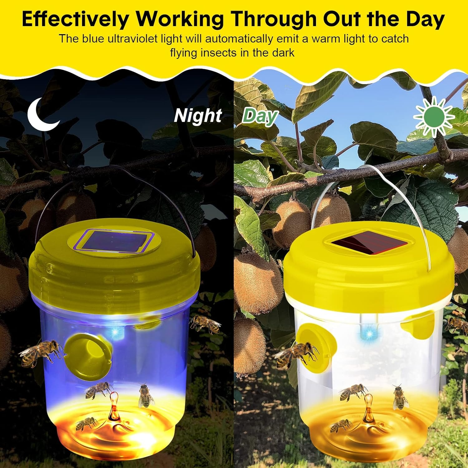 1-6PCS Solar Wasp Trap Waterpr - Outdoor Lighting On House ulasan dan harga