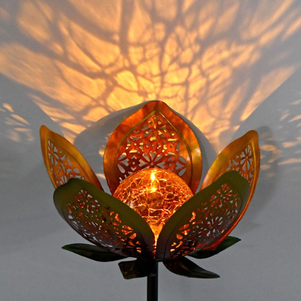 Lotus Shaped Solar Powered Lam - Outdoor Lighting Ground Fixtures ulasan dan harga