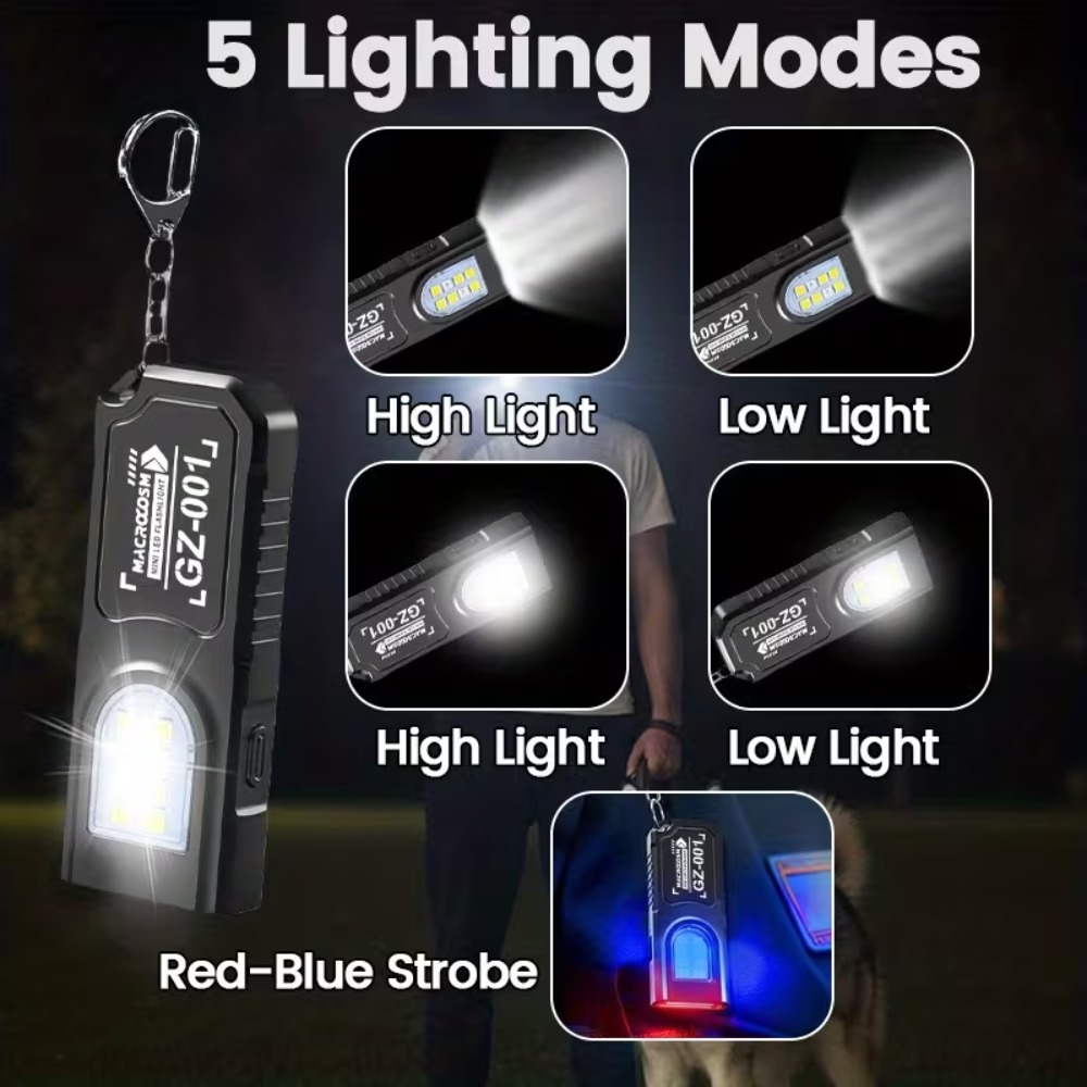 Mini COB LED Keychain Flashlig - Outdoor Lighting Beacon ulasan dan harga